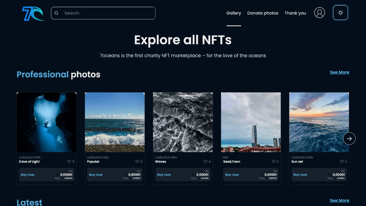 Ocean NFT Market Portfolio image